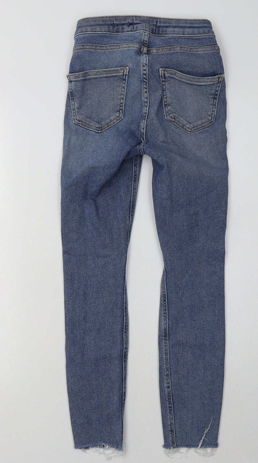 New Look Girls Blue  Cotton Skinny Jeans Size 12 Years  Regular Button