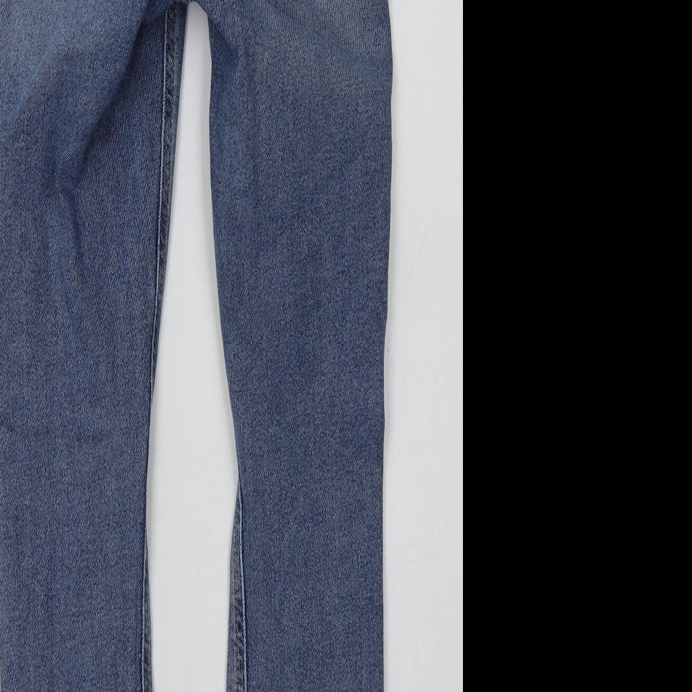 New Look Girls Blue  Cotton Skinny Jeans Size 12 Years  Regular Button