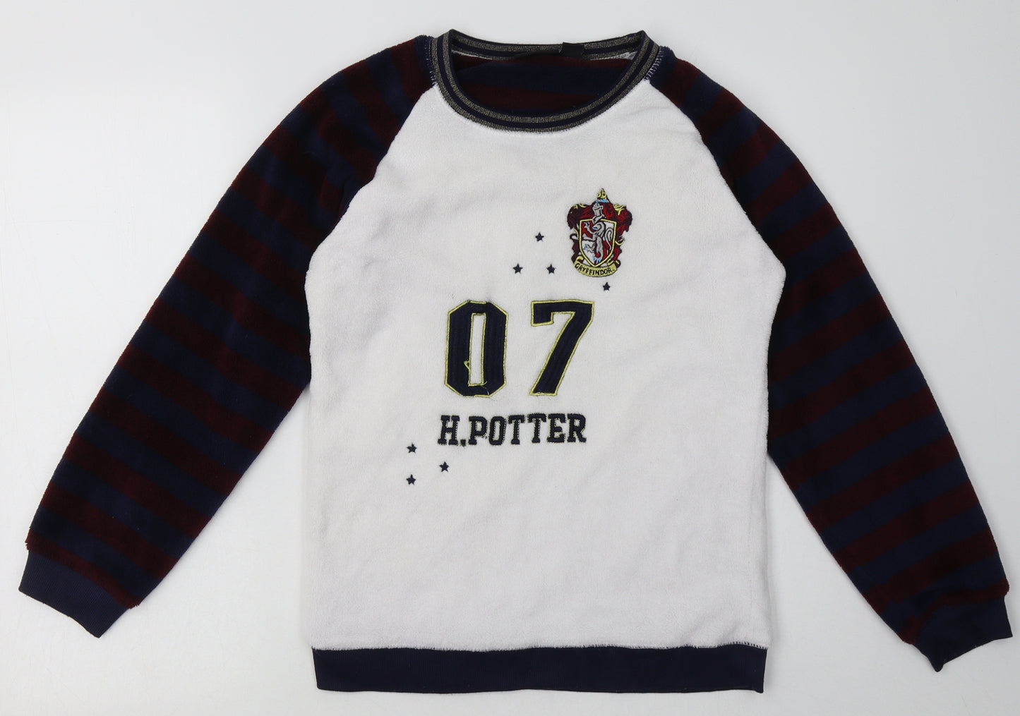 Primark Womens Red Striped Polyester  Pyjama Set Size S   - Harry Potter