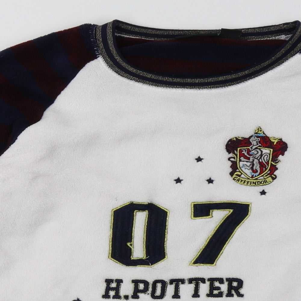 Primark Womens Red Striped Polyester  Pyjama Set Size S   - Harry Potter