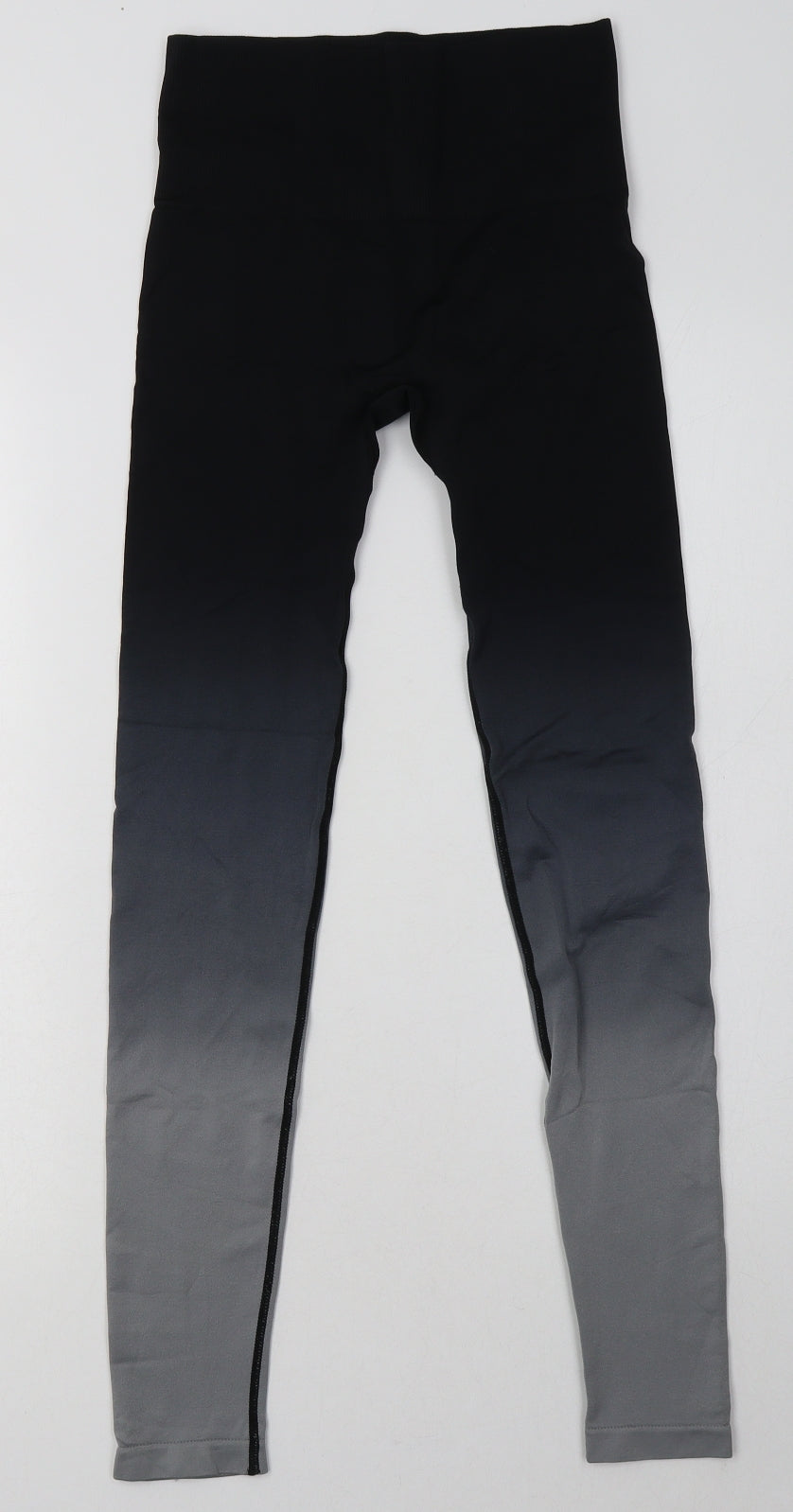 Primark Womens Black Ombré Polyamide Sweatpants Leggings Size XS L28 in Regular