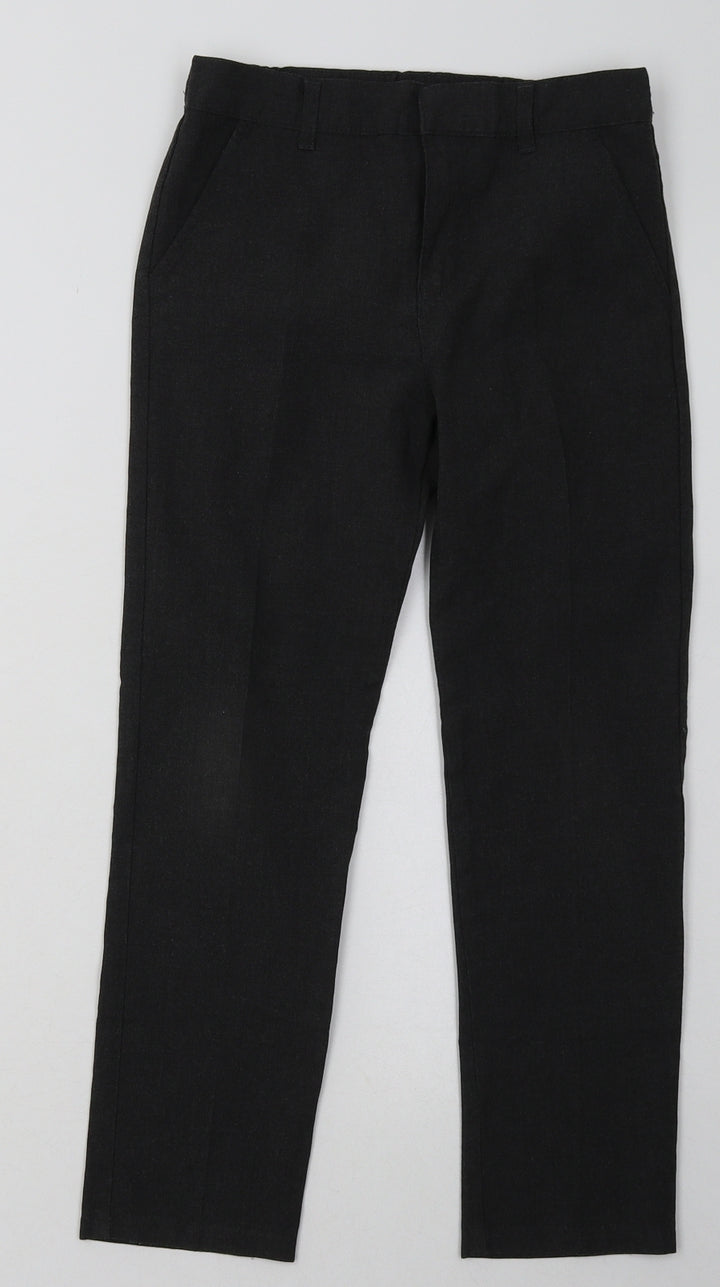 F&F Boys Grey  Polyester Capri Trousers Size 8-9 Years  Regular Hook & Eye - School Wear