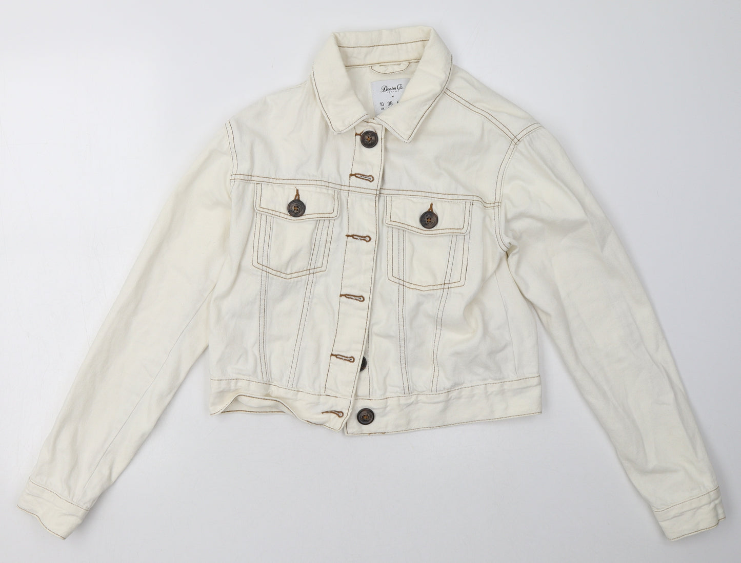 Primark Womens White   Jacket  Size 10  Button