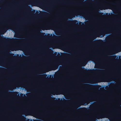 Mountain Warehouse Boys Blue Geometric Cotton Basic Button-Up Size 7-8 Years Collared Button