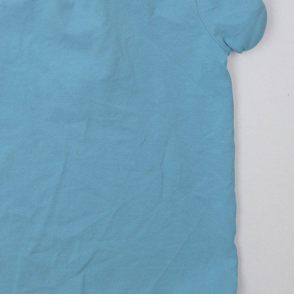 sainsburys Boys Blue  Cotton Basic Polo Size 6 Years Collared Button