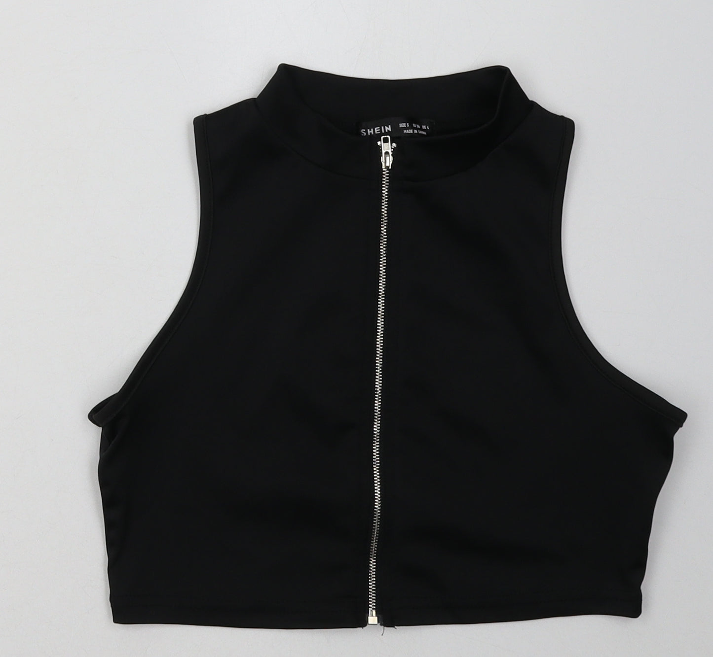 SheIn Womens Black  Polyester Cropped Tank Size S Halter