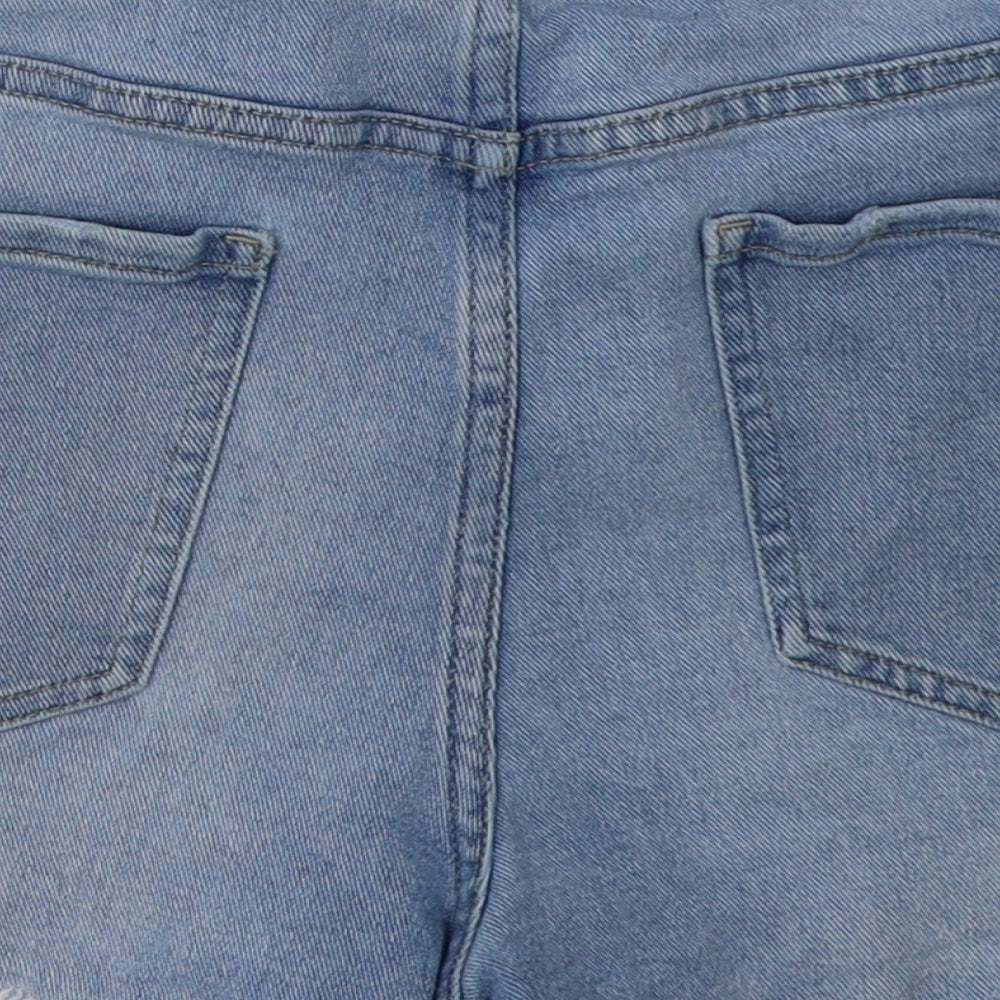 NEXT Womens Blue  Cotton Bermuda Shorts Size 10 L6 in Regular Button