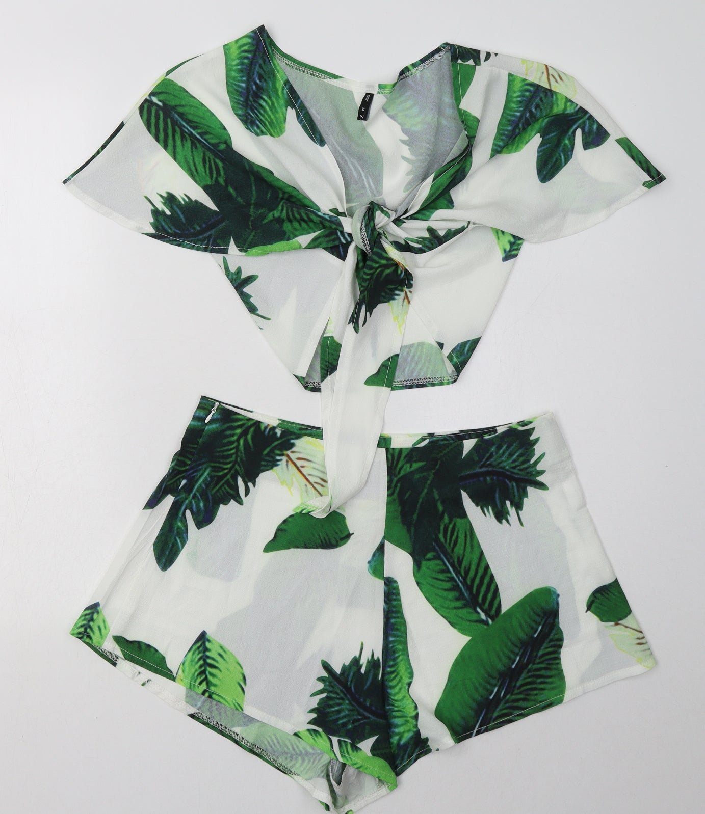 Zaful Womens Green Geometric Polyester Skirt/ Skort Set Outfit/Set Size 10  Pullover