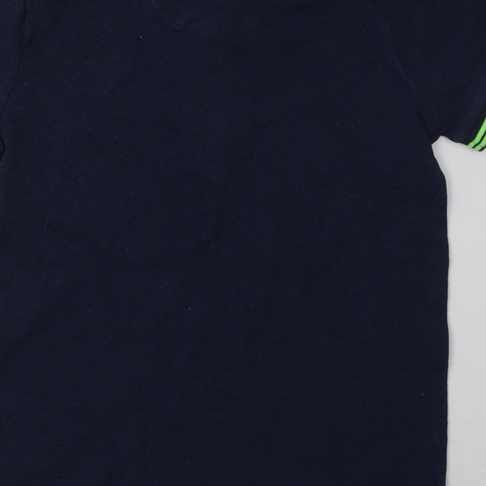 NEXT Boys Blue  Cotton Basic Polo Size 8 Years Collared Button