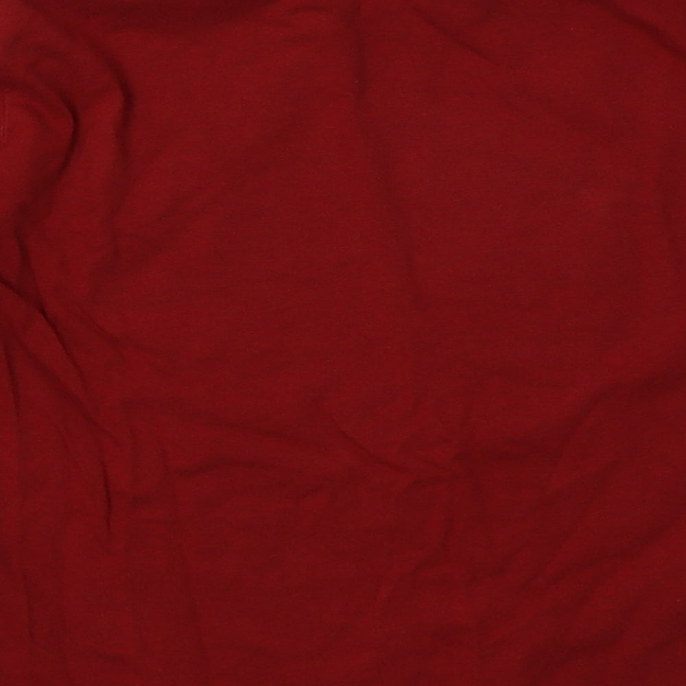 NEXT Boys Red Striped Cotton Basic Casual Size 5 Years Crew Neck Pullover - Football