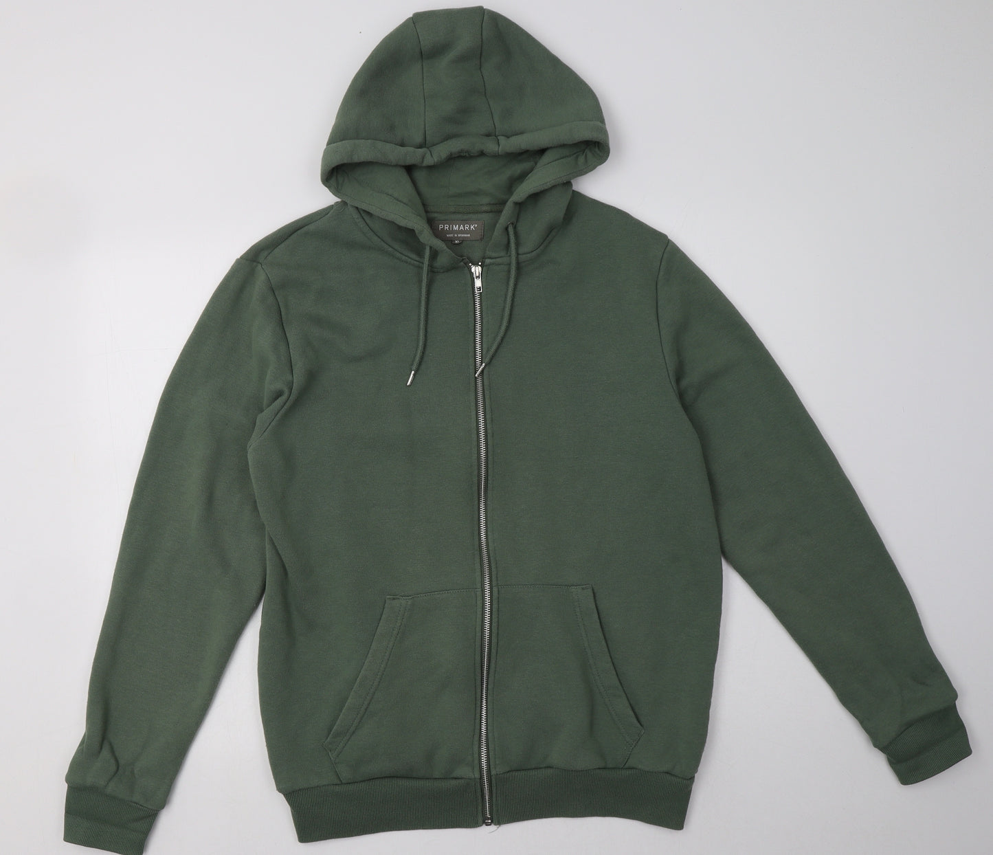 Primark Mens Green  Cotton Full Zip Hoodie Size XL