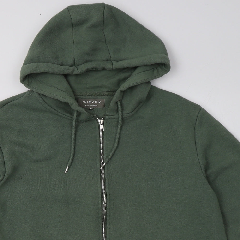 Primark Mens Green  Cotton Full Zip Hoodie Size XL