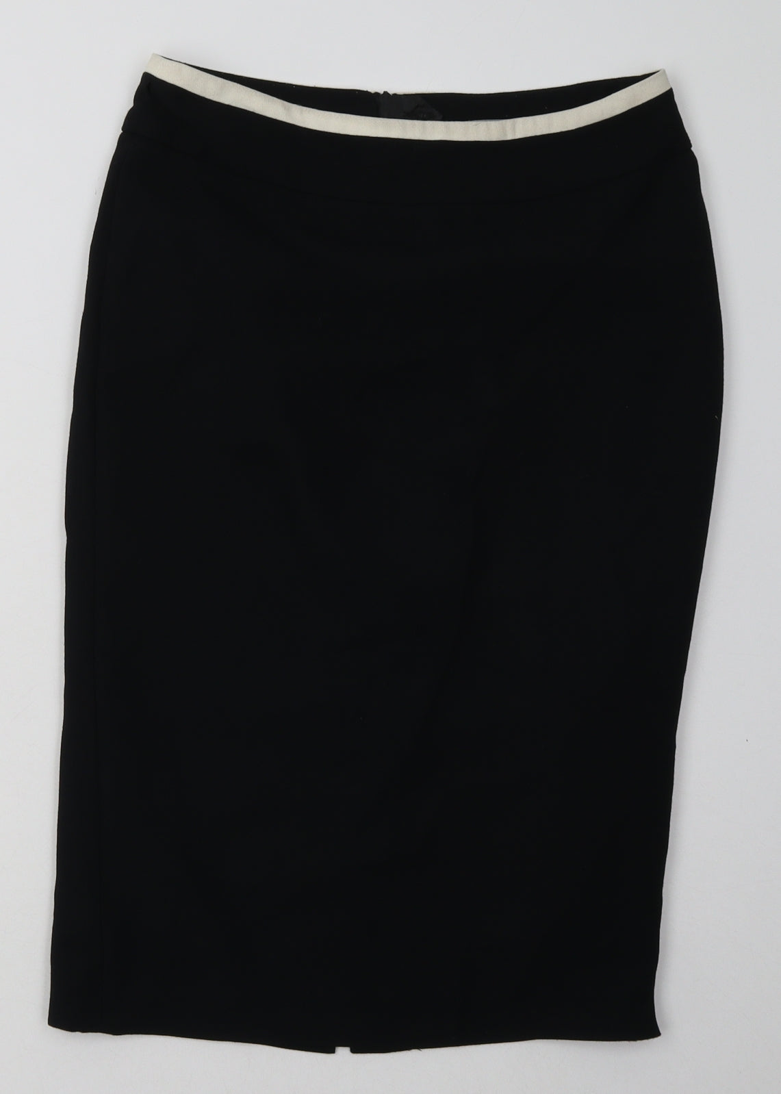 Wallis Womens Black  Polyester A-Line Skirt Size 8   Zip