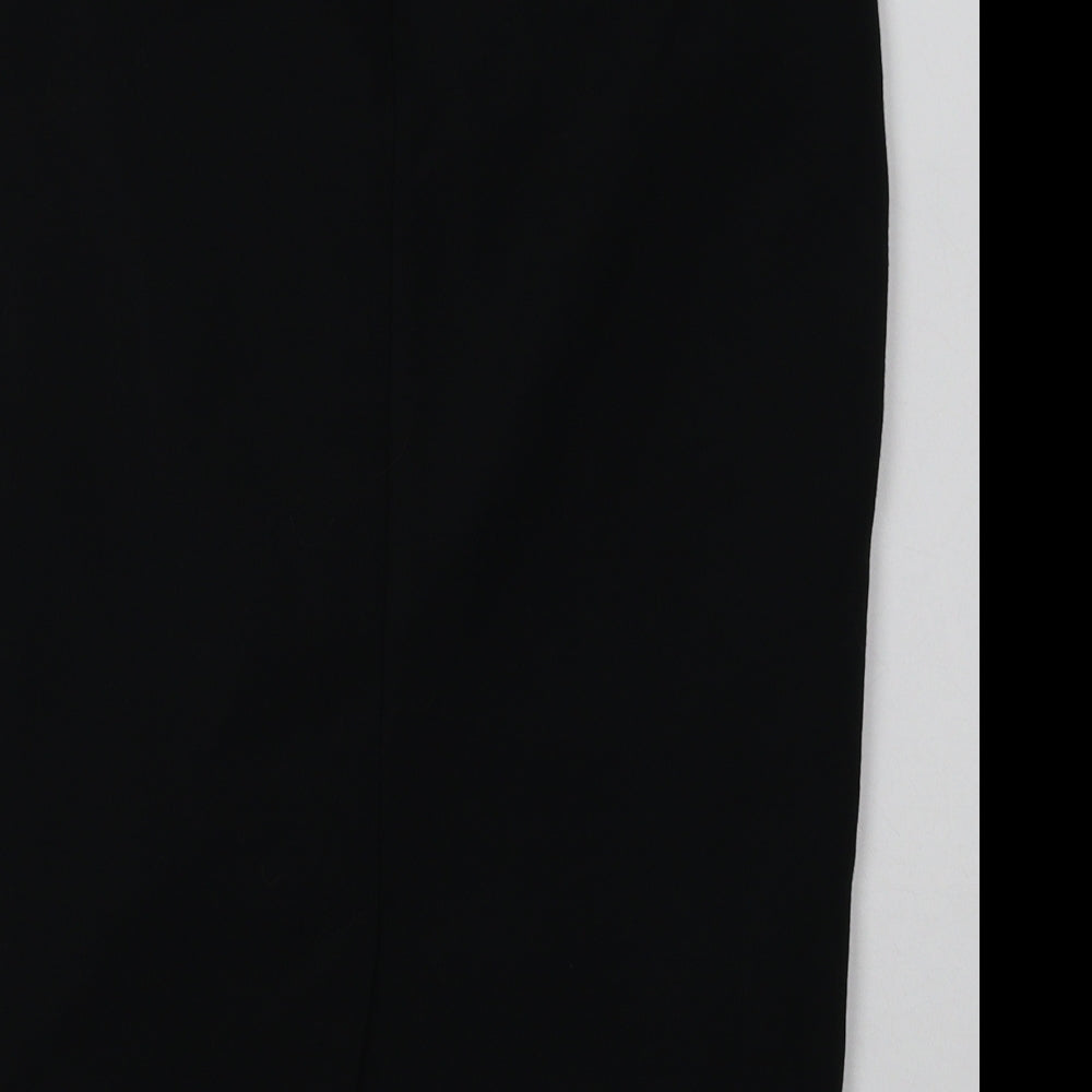 Wallis Womens Black  Polyester A-Line Skirt Size 8   Zip