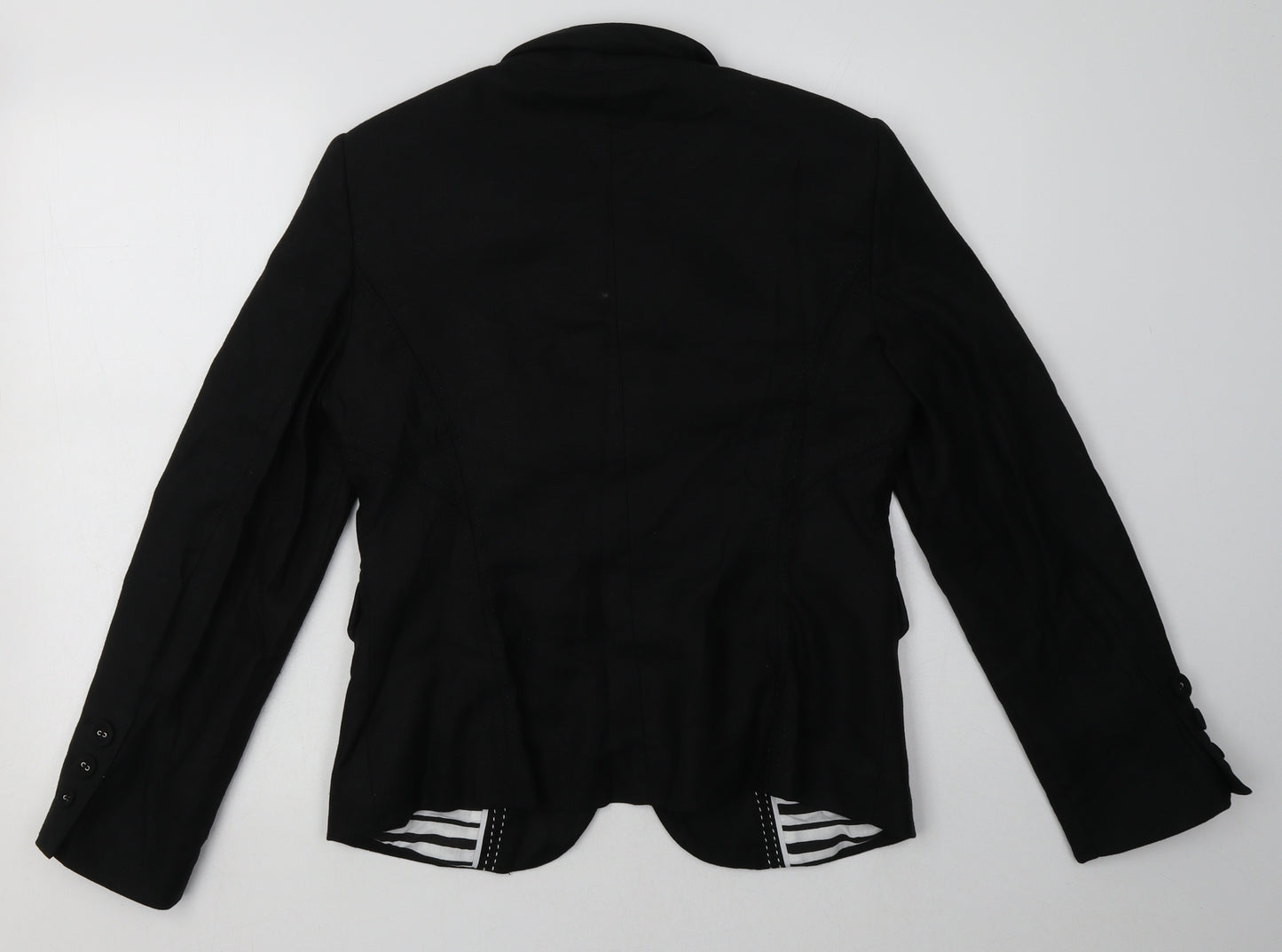 Marks and Spencer Womens Black   Jacket Blazer Size 12  Button