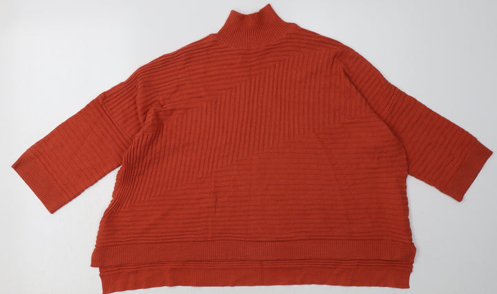 River Island Womens Orange  Acrylic Pullover Sweatshirt Size S  Pullover