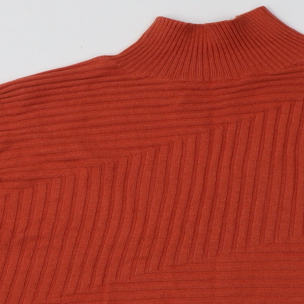 River Island Womens Orange  Acrylic Pullover Sweatshirt Size S  Pullover