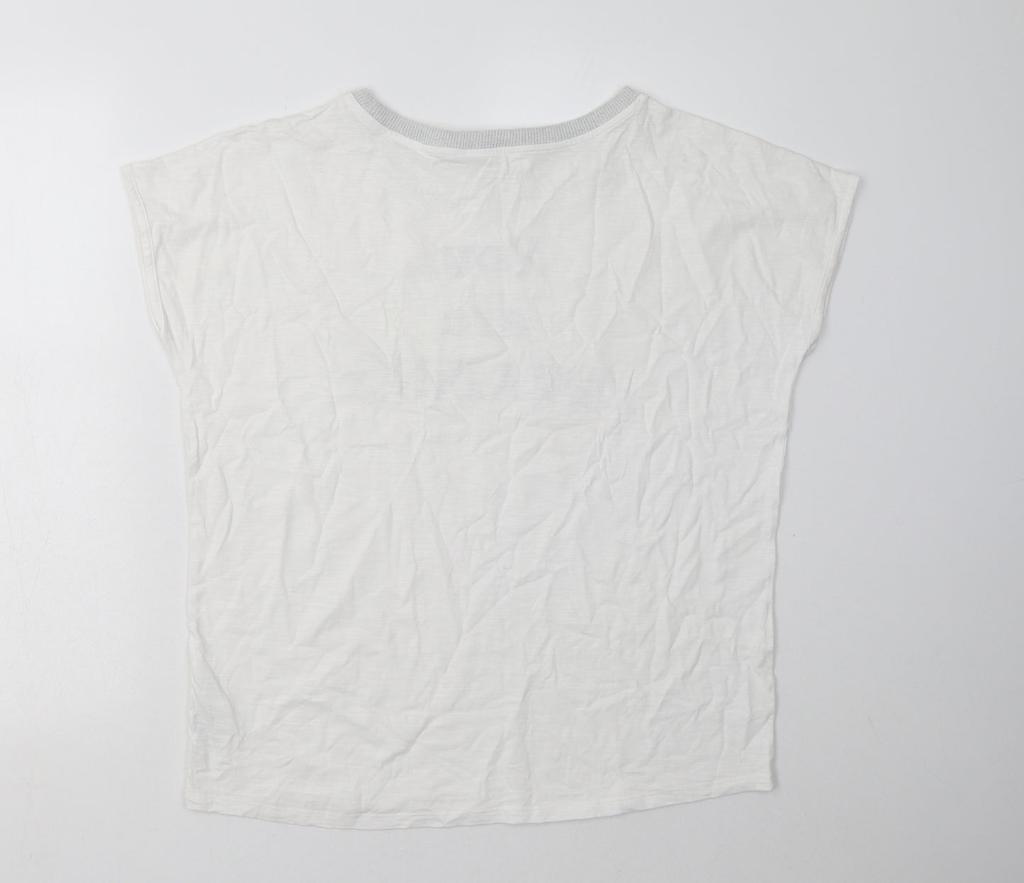 Cartoon Womens White  Cotton Basic T-Shirt Size 14 Crew Neck - you are amazing