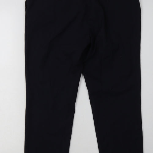 NEXT Womens Blue  Polyester Trousers  Size 10 L28 in Regular Hook & Eye