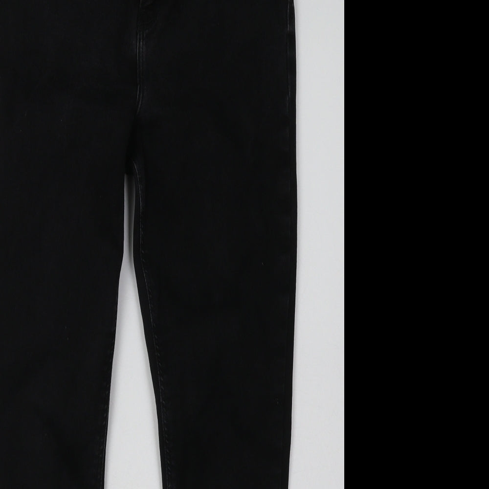 River Island Womens Black  Cotton Skinny Jeans Size 14 L30 in Regular Button