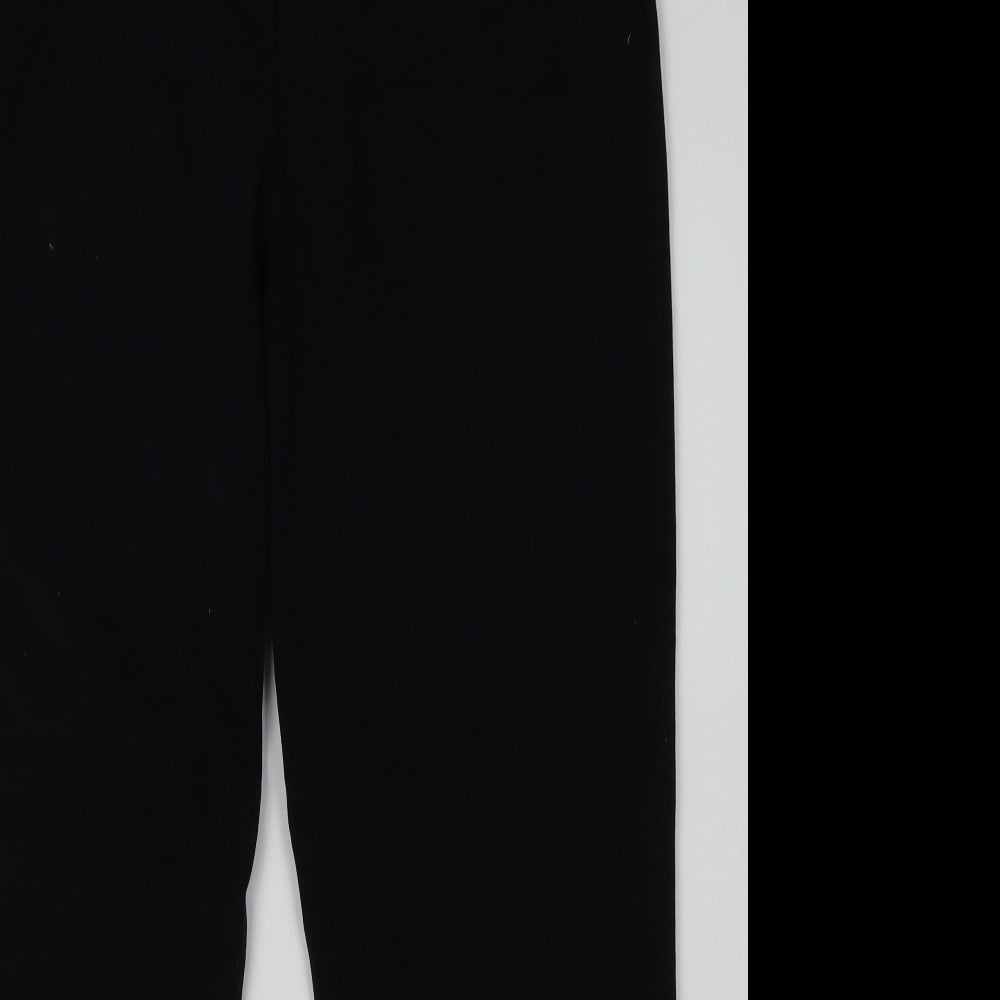 Marks and Spencer Womens Black  Cotton Straight Jeans Size 18 L32 in Regular Button