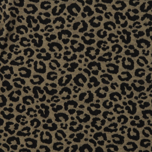 Marks and Spencer Womens Brown Animal Print Polyester Pullover Sweatshirt Size 18