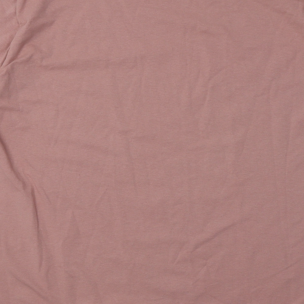 bonmarch Womens Pink  Cotton Basic T-Shirt Size XL Crew Neck
