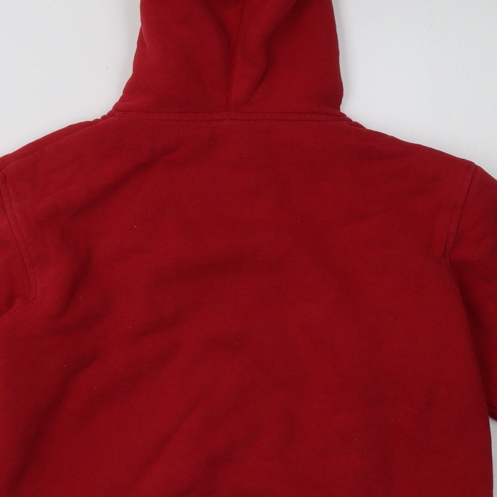 Gap Boys Red  Cotton Full Zip Hoodie Size 6-7 Years  Zip