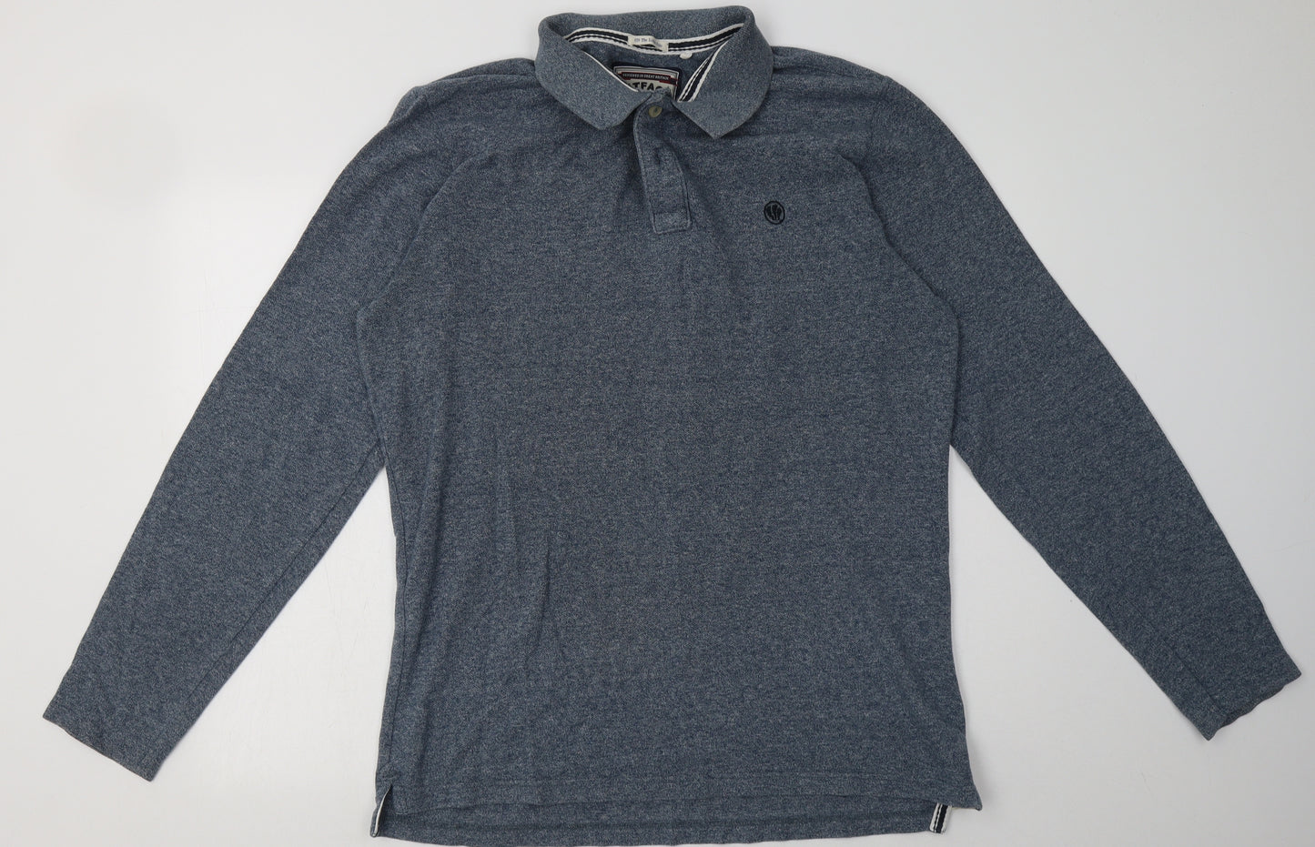 fatface Mens Blue  Cotton  Polo Size L Collared Button