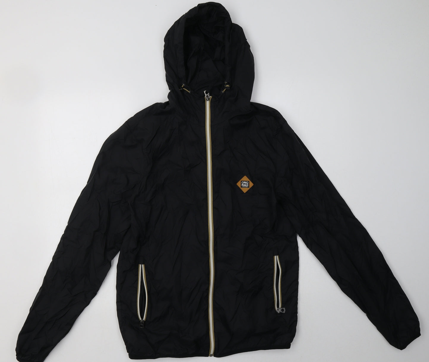 JACK & JONES Mens Black   Windbreaker Jacket Size M  Zip