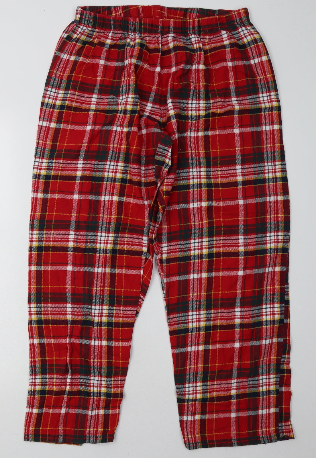 F&F Womens Red Check Cotton  Pyjama Pants Size 14