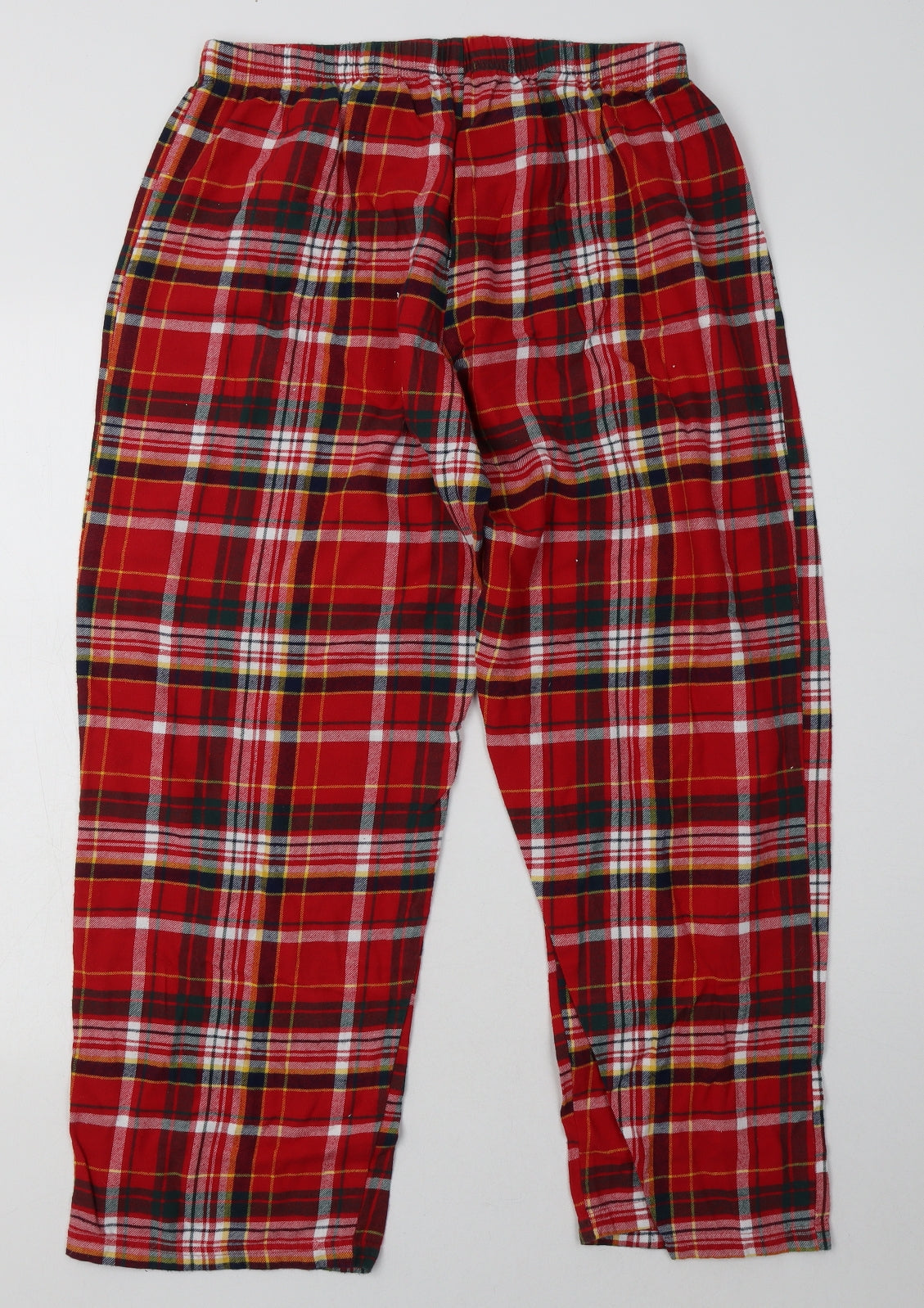 F&F Womens Red Check Cotton  Pyjama Pants Size 14