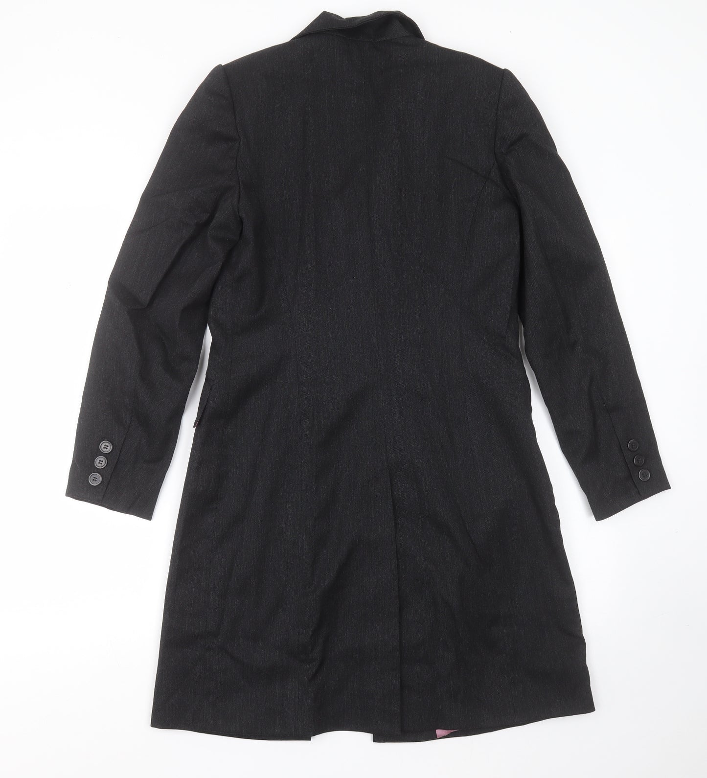 Topshop Womens Grey  Polyester Jacket Suit Jacket Size 10