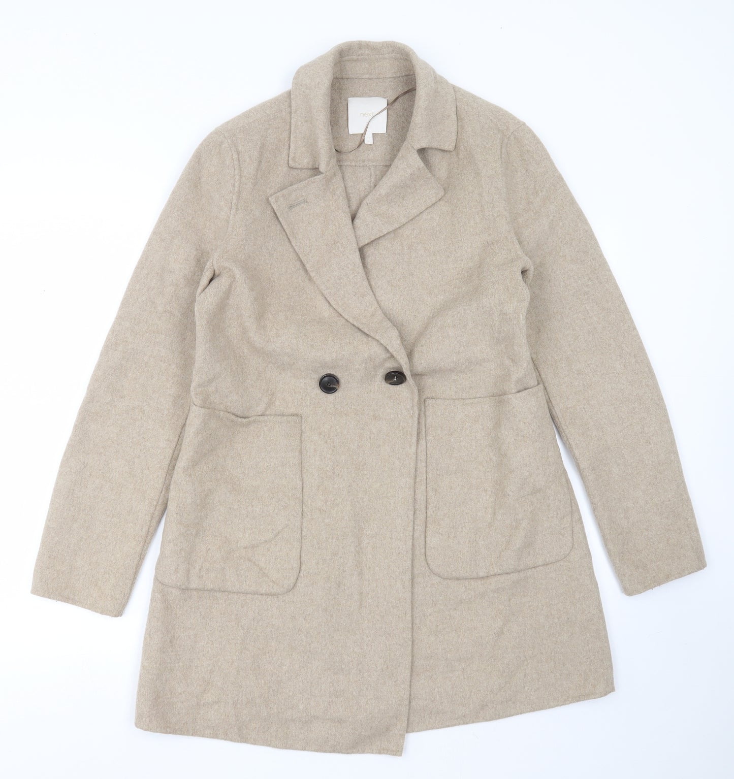 NEXT Womens Beige   Jacket  Size 12  Button