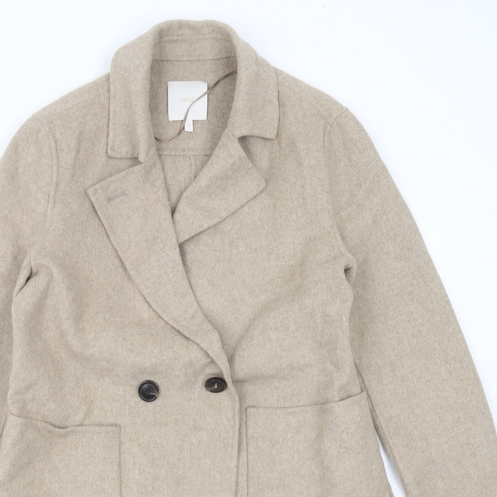 NEXT Womens Beige   Jacket  Size 12  Button
