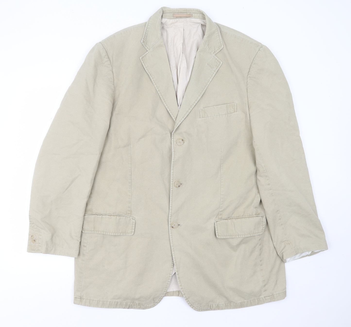 MODE Mens Beige  Cotton Jacket Suit Jacket Size 44