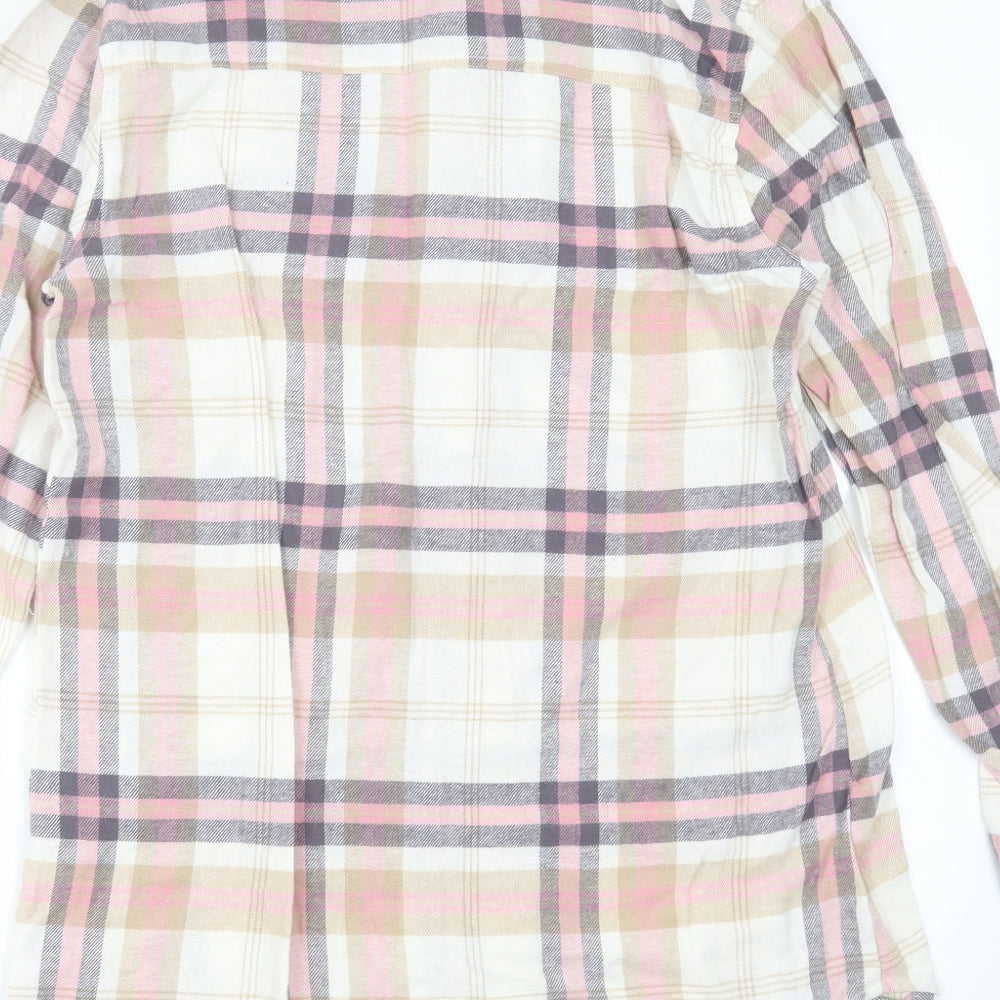 Primark Girls Ivory Check Cotton Top Nightshirt Size 13-14 Years  Button