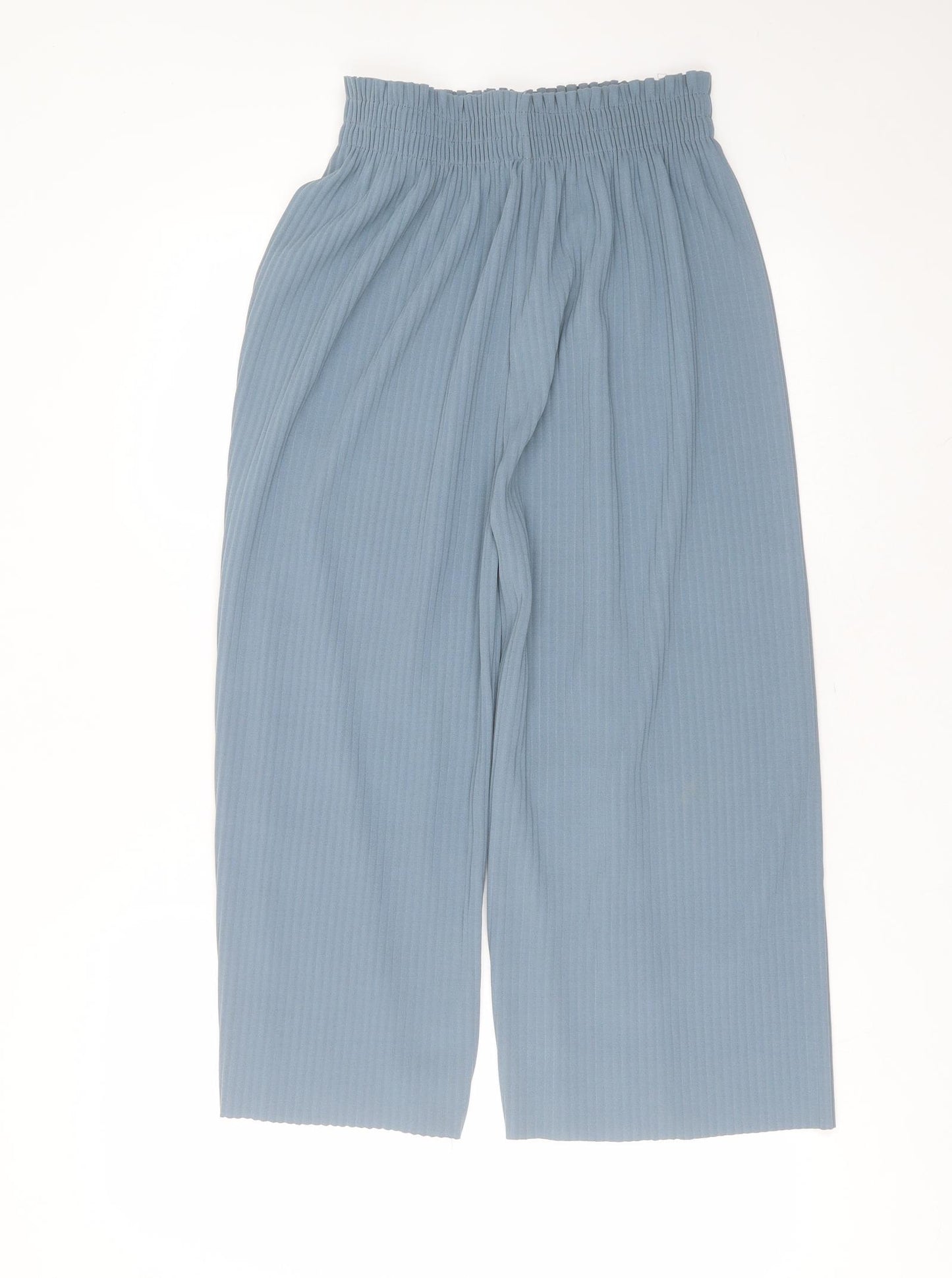 Preworn Womens Blue  Polyester Cropped Trousers Size L L20 in Regular