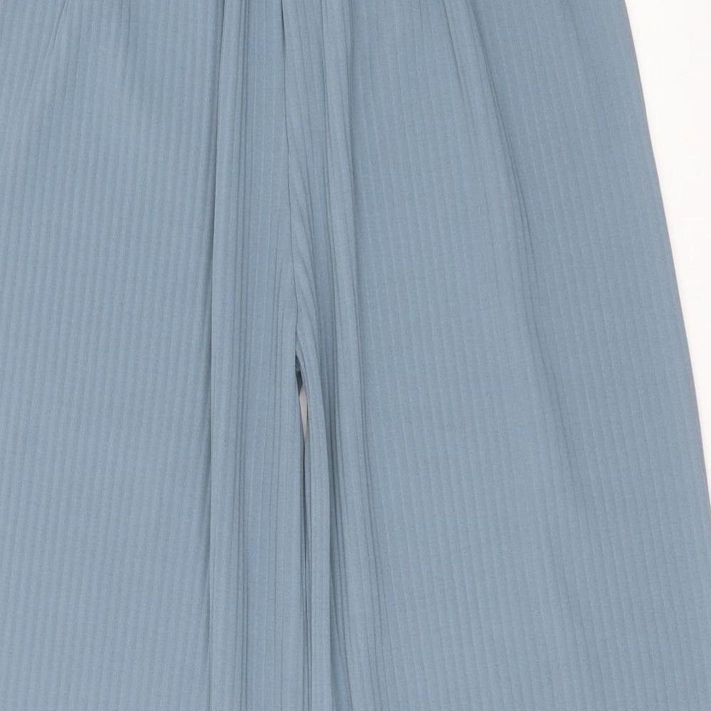 Preworn Womens Blue  Polyester Cropped Trousers Size L L20 in Regular