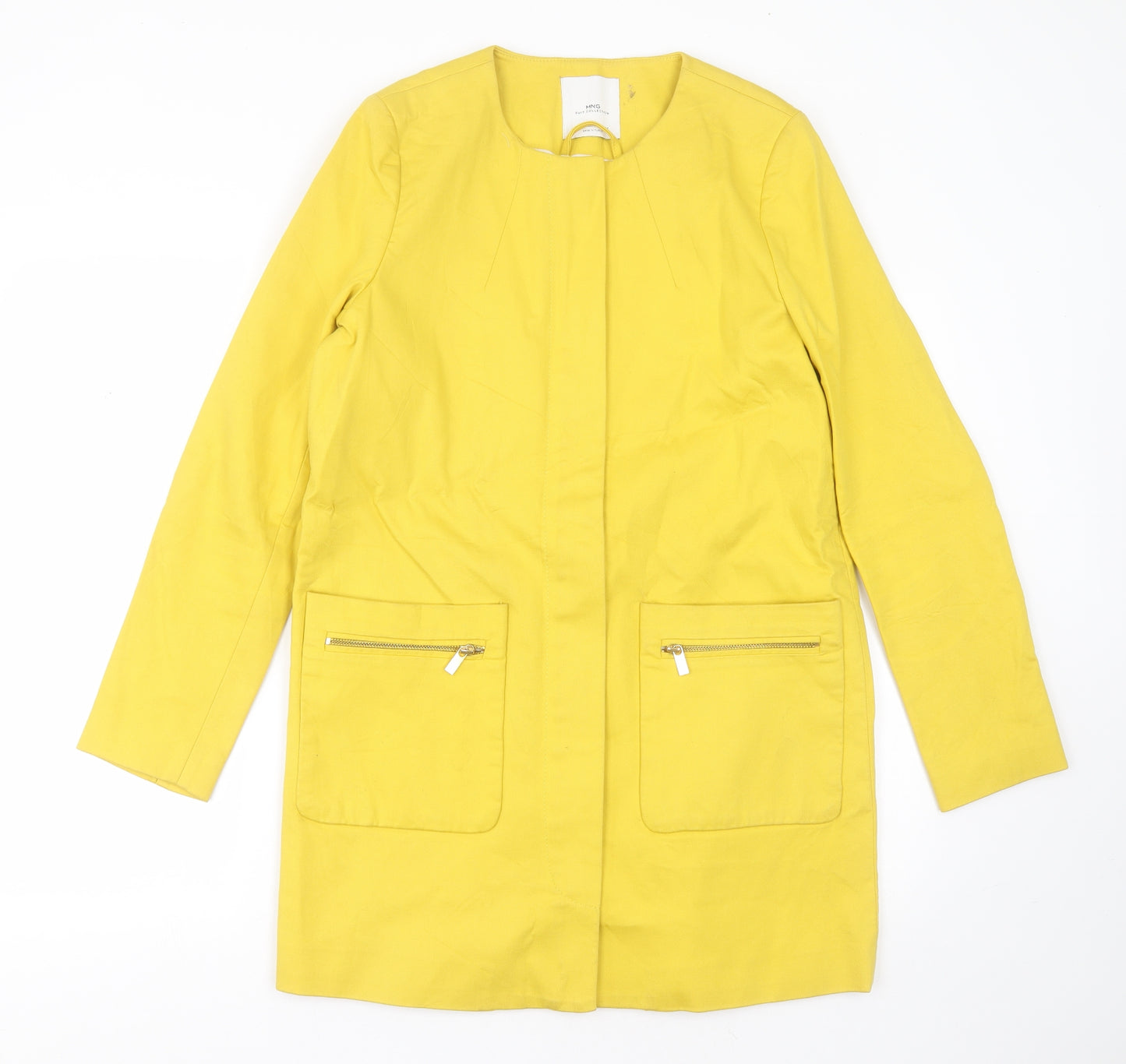 MNG SUIT Womens Yellow   Jacket Coat Size S  Zip