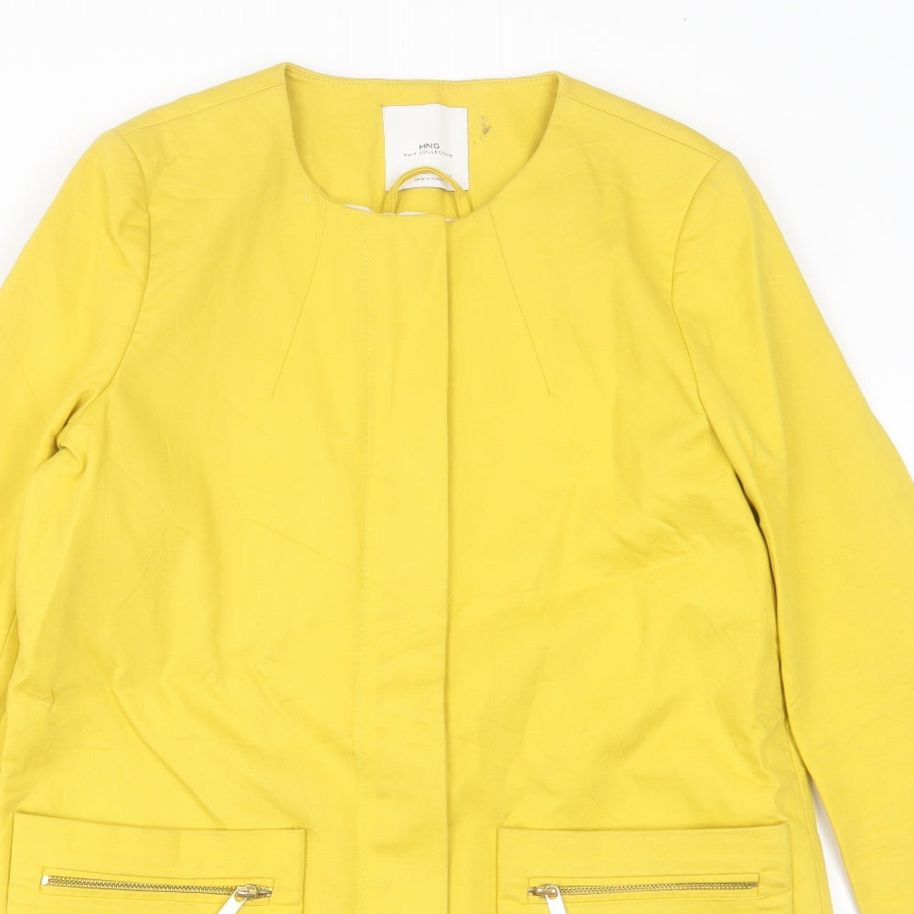 MNG SUIT Womens Yellow   Jacket Coat Size S  Zip