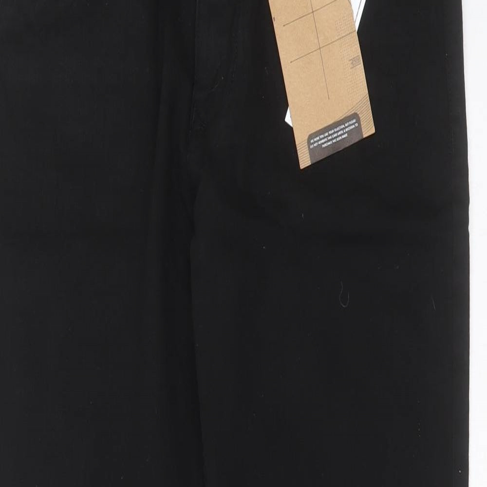 UNION BLUES Mens Black  Cotton Straight Jeans Size 34 in L29 in Regular Button