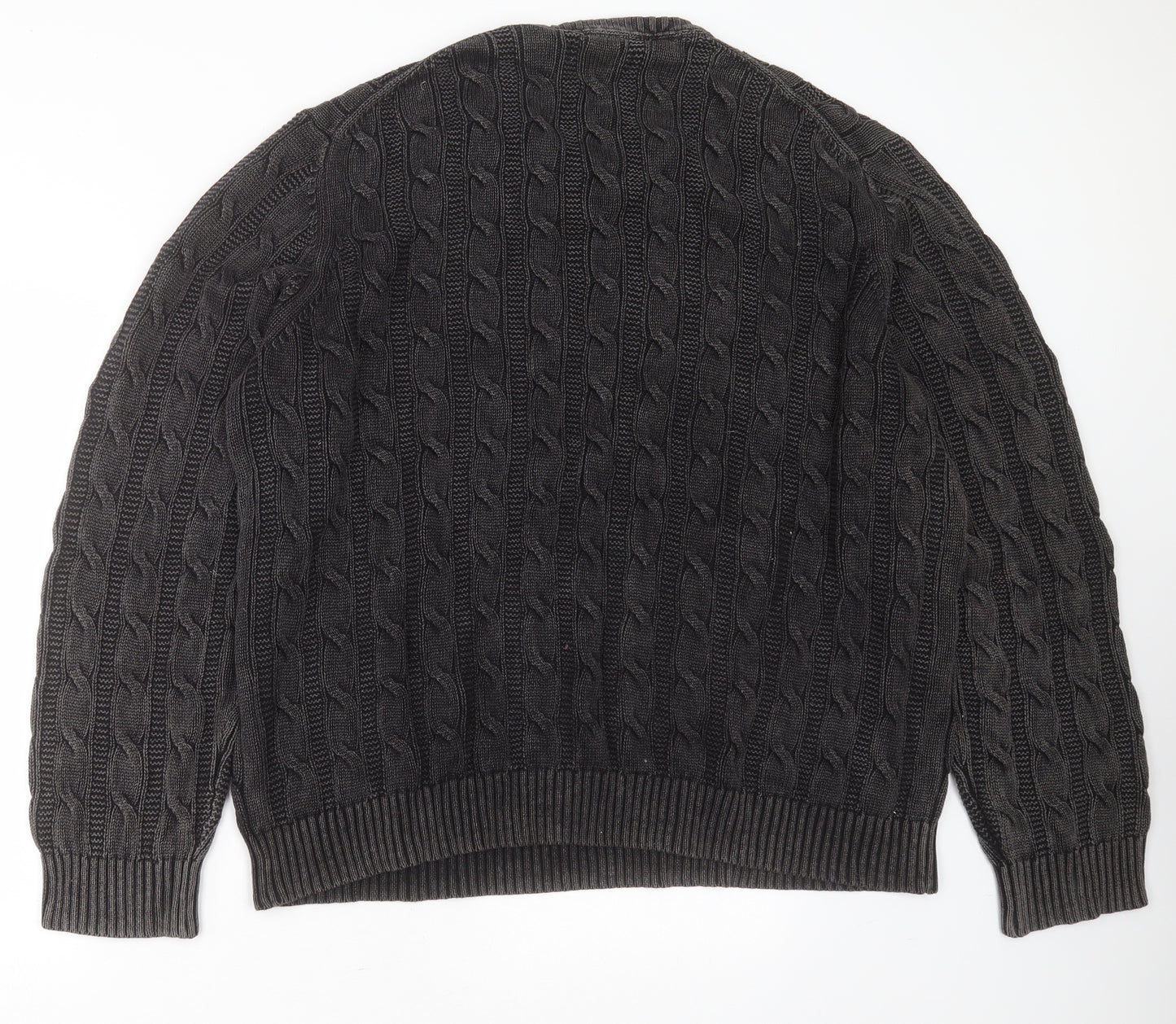 Goodthreads Mens Grey Round Neck  Cotton Pullover Jumper Size 3XL