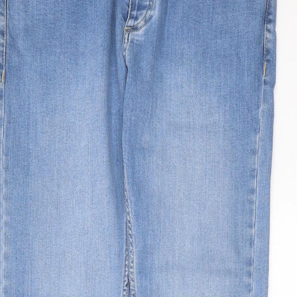 Preworn Mens Blue  Cotton Skinny Jeans Size 34 in L33 in Extra-Slim Zip