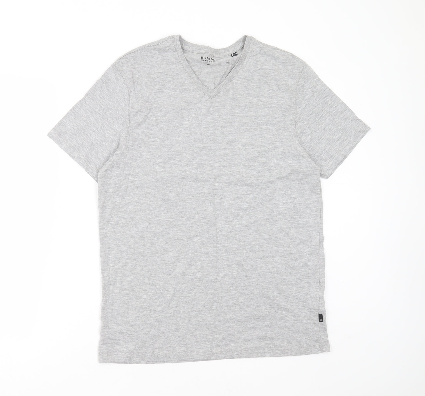 Burton Mens Grey  Polyester  T-Shirt Size M V-Neck