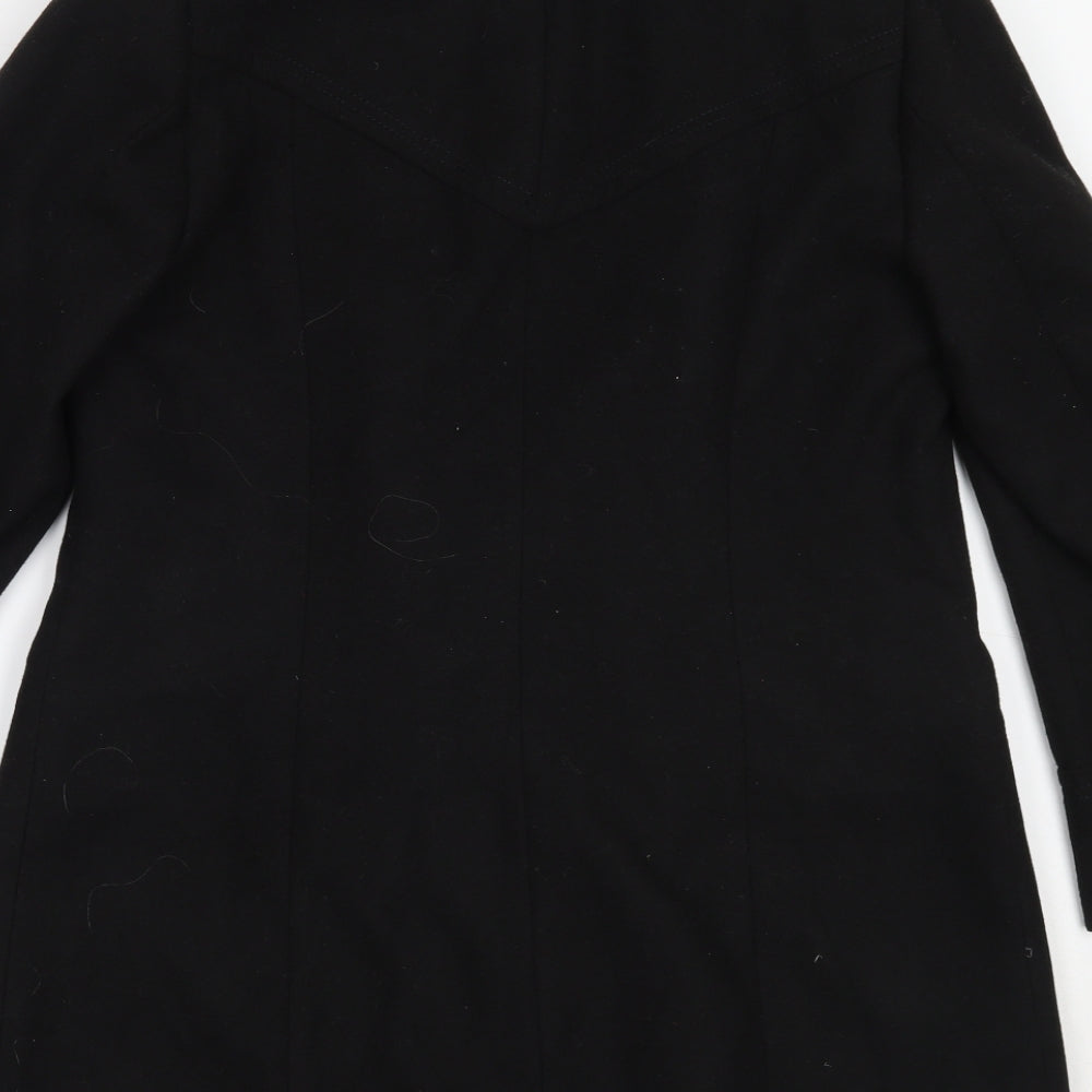Marks and Spencer Womens Black   Overcoat Coat Size 12
