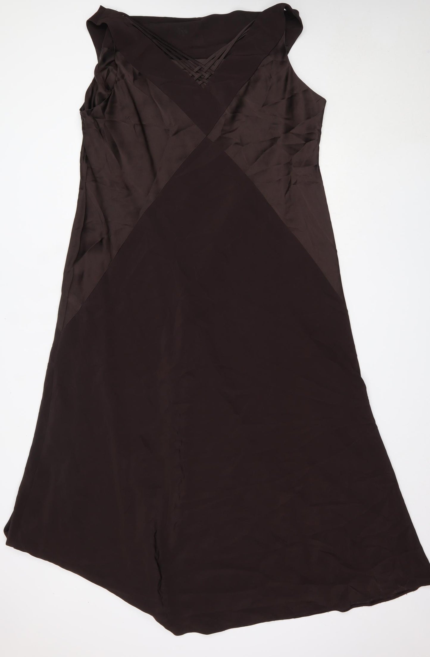 Ann Harvey Womens Brown  Polyester Ball Gown  Size 24  Round Neck