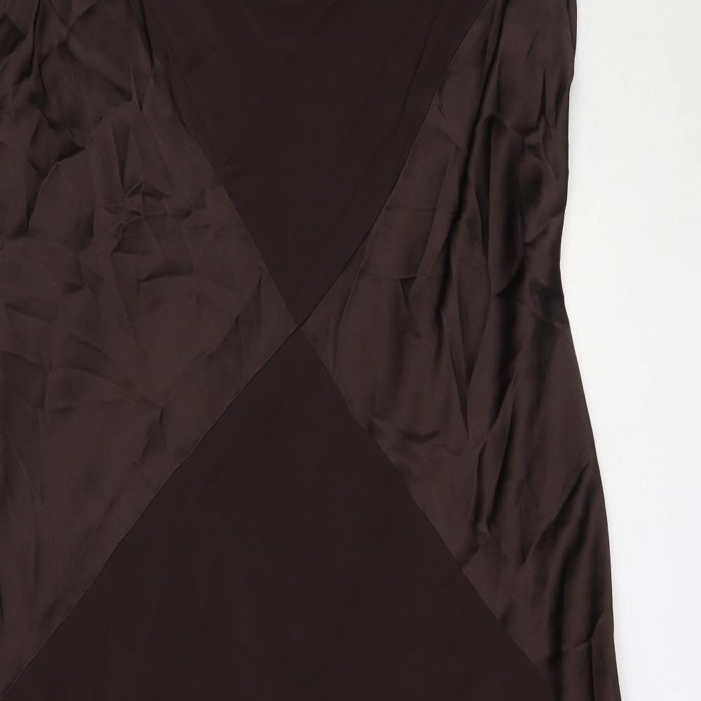 Ann Harvey Womens Brown  Polyester Ball Gown  Size 24  Round Neck