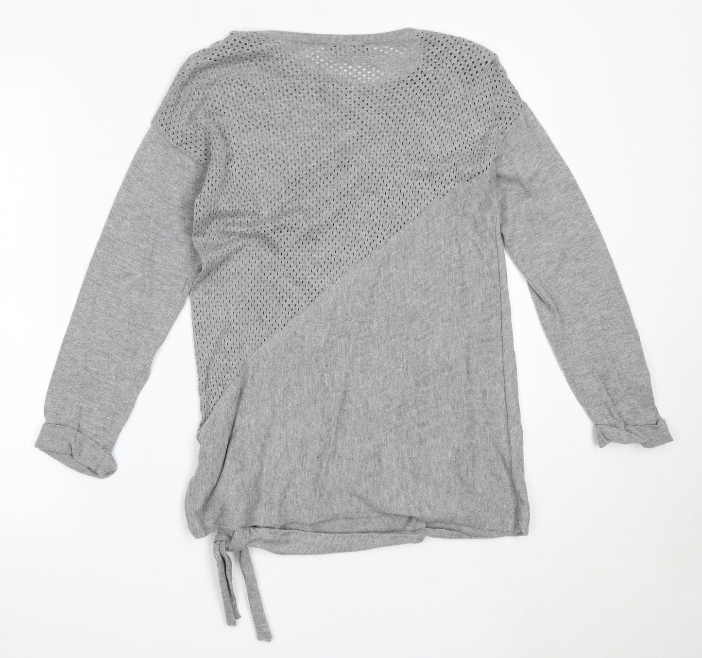 NEXT Womens Grey Round Neck  Cotton Pullover Jumper Size 10