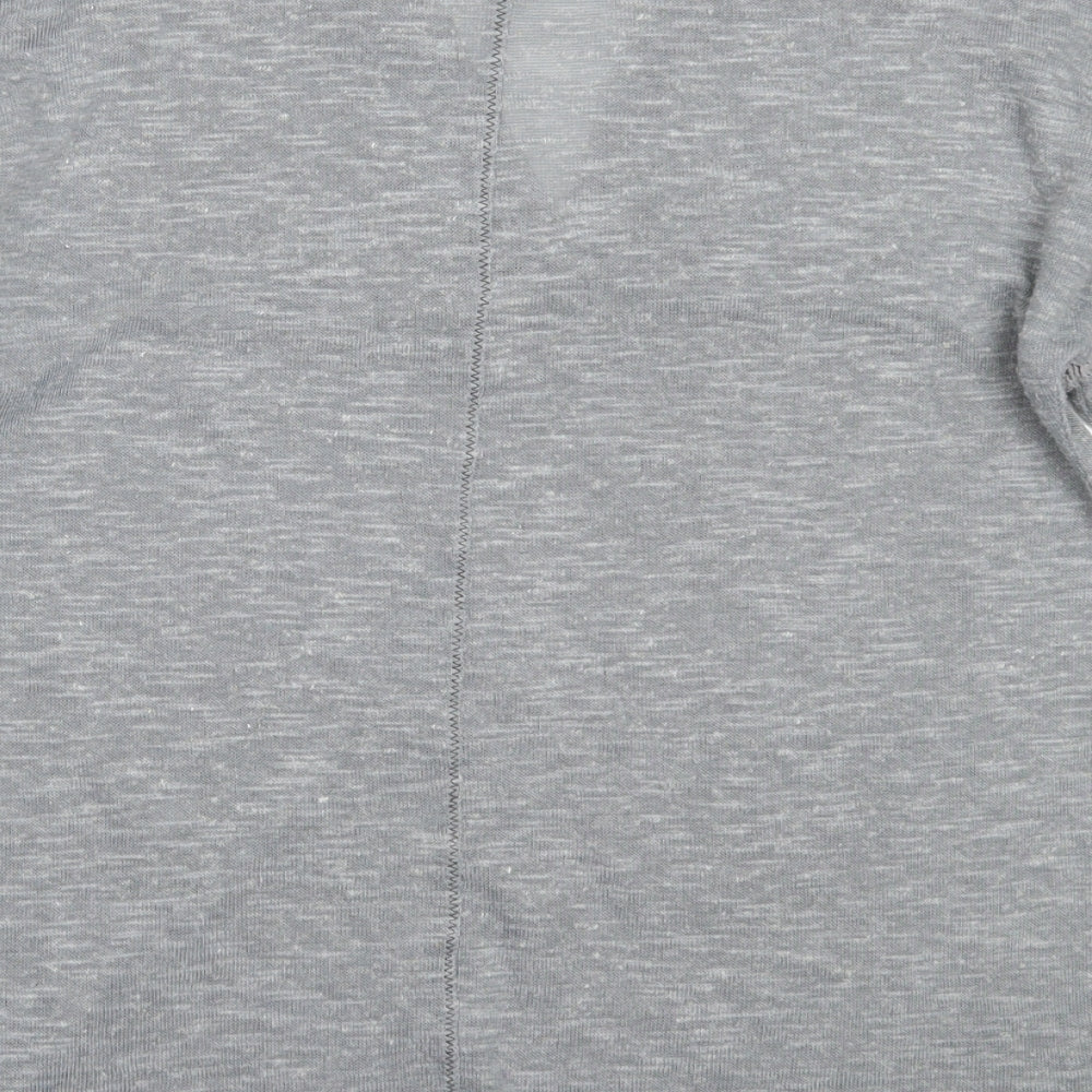 NEXT Womens Grey V-Neck  Polyester Pullover Jumper Size 12